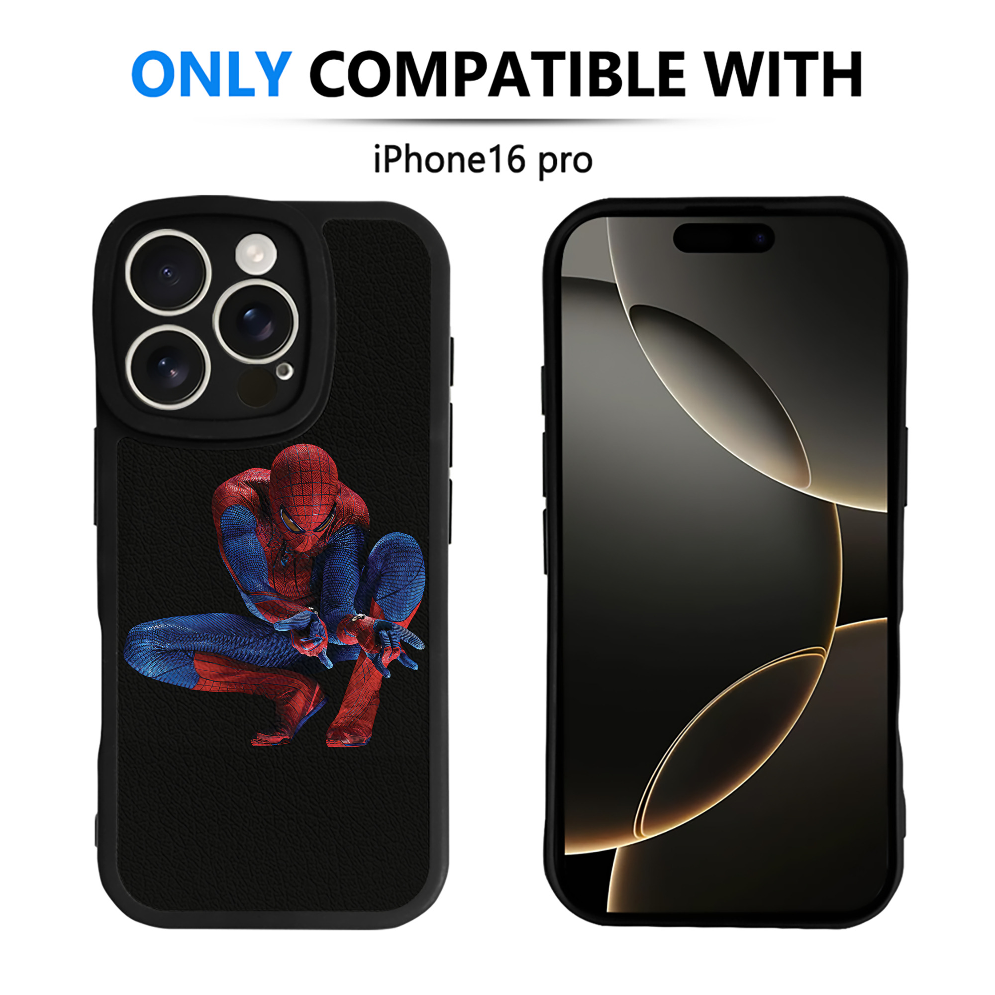 Spider Man スパイダーマン 【iPhone 16シリーズ対応】シリコンスマホケース（レザー調） 材質：シリコン